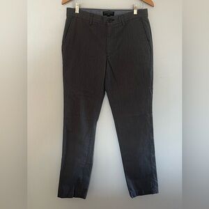 Banana Republic Aiden Slim Chinos Gray Pinstripe  Trousers